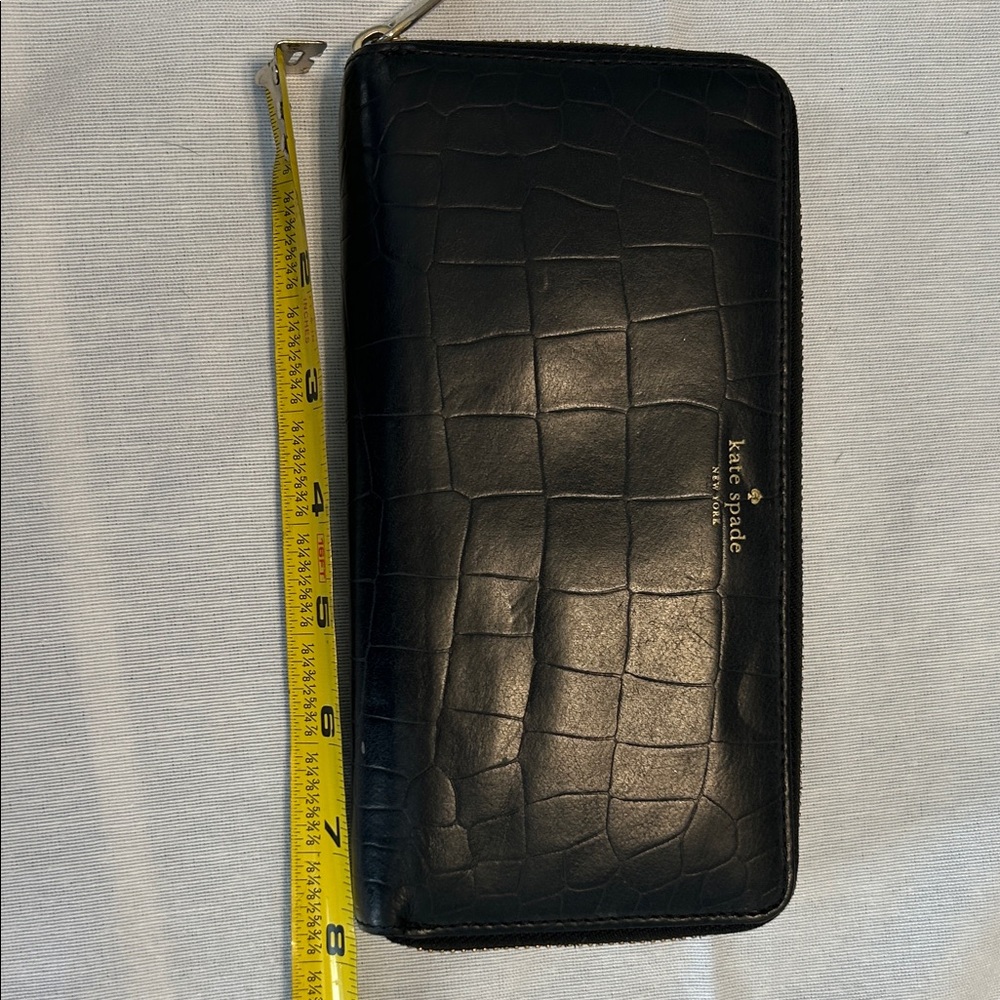 Kate Spade Black Croc Embossed Wallet